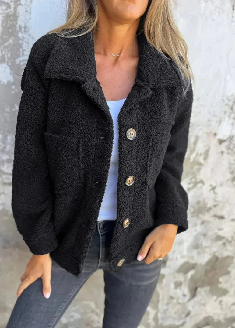 Brenda | Soft Fleece Button-Up Jacket
