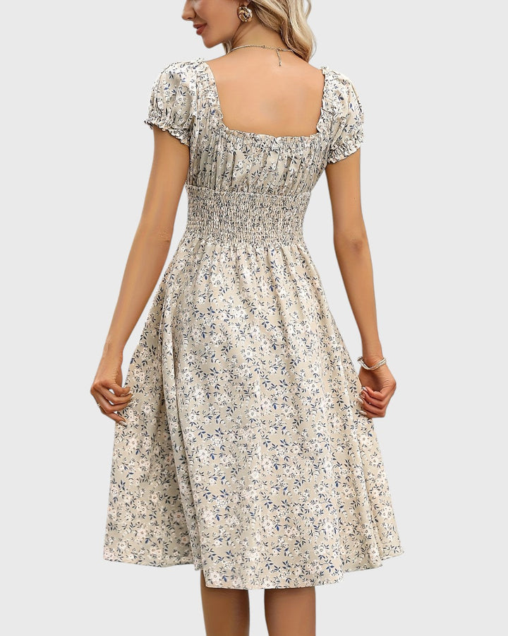 Angelique™ | Midi Jurk met Bloemenprint