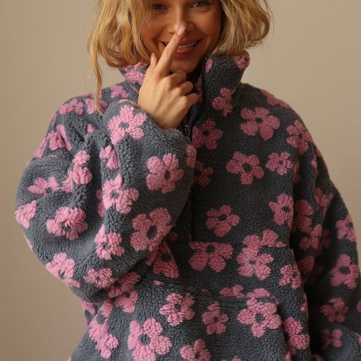 Marilyn | Floral Knit Sweater with Soft Warmth