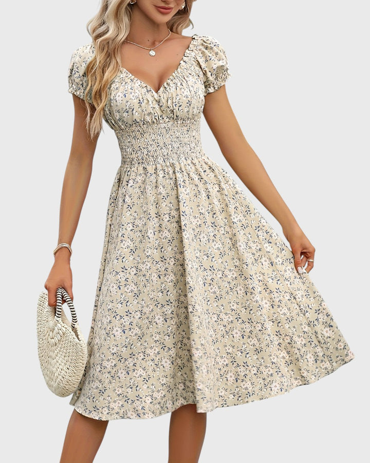 Angelique™ | Midi Jurk met Bloemenprint