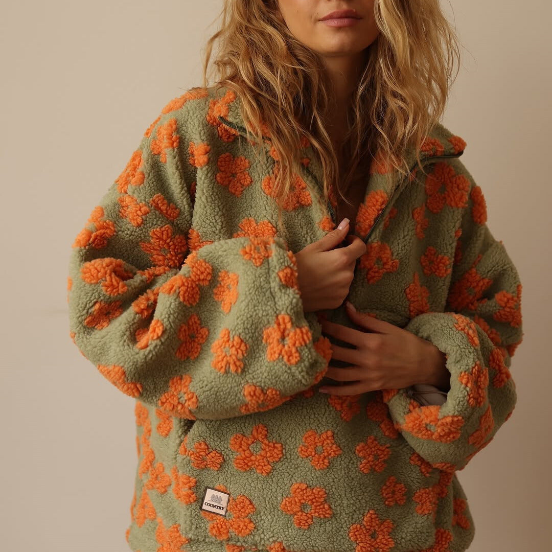 Marilyn | Floral Knit Sweater with Soft Warmth