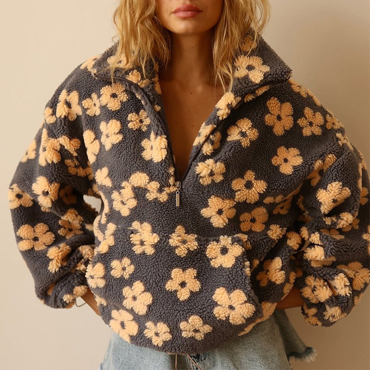 Marilyn | Floral Knit Sweater with Soft Warmth