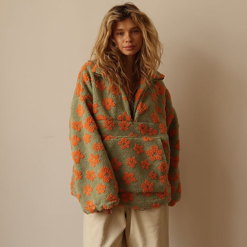 Marilyn | Floral Knit Sweater with Soft Warmth