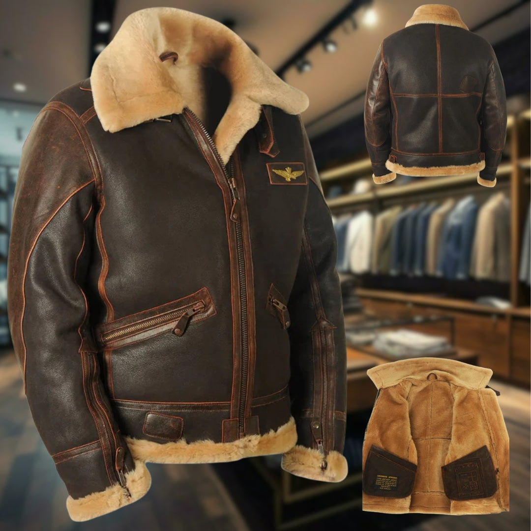 Marcel | Classic Shearling Aviator Jacket