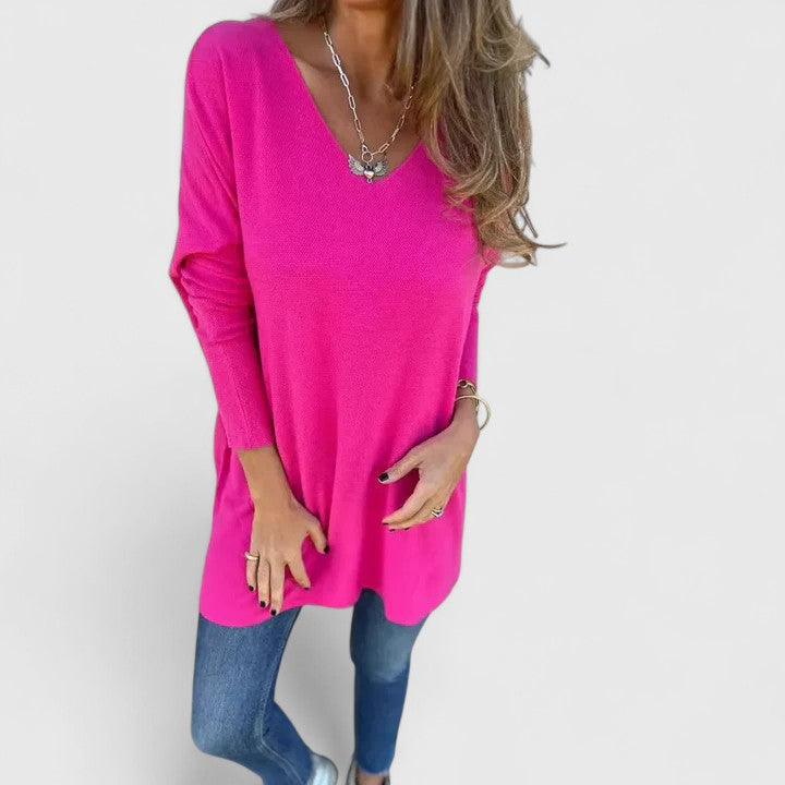 Heather | V-Neck Oversized Blouse