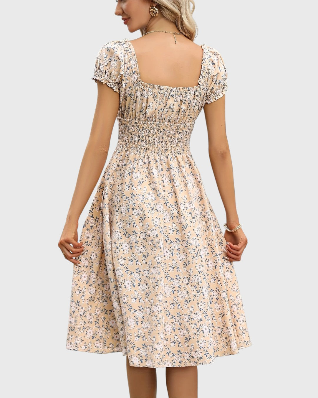 Angelique™ | Midi Jurk met Bloemenprint