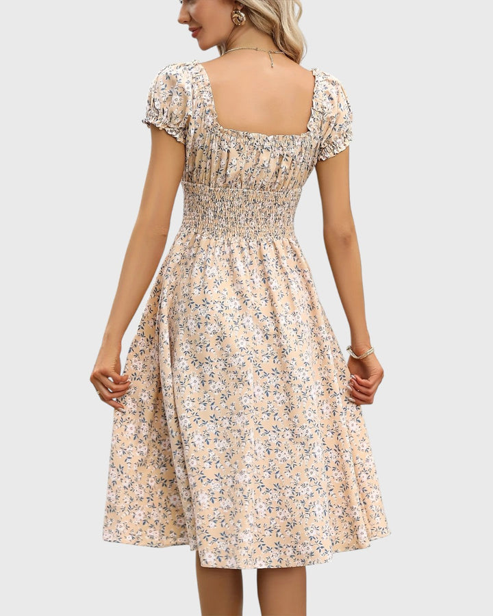 Angelique™ | Midi Jurk met Bloemenprint