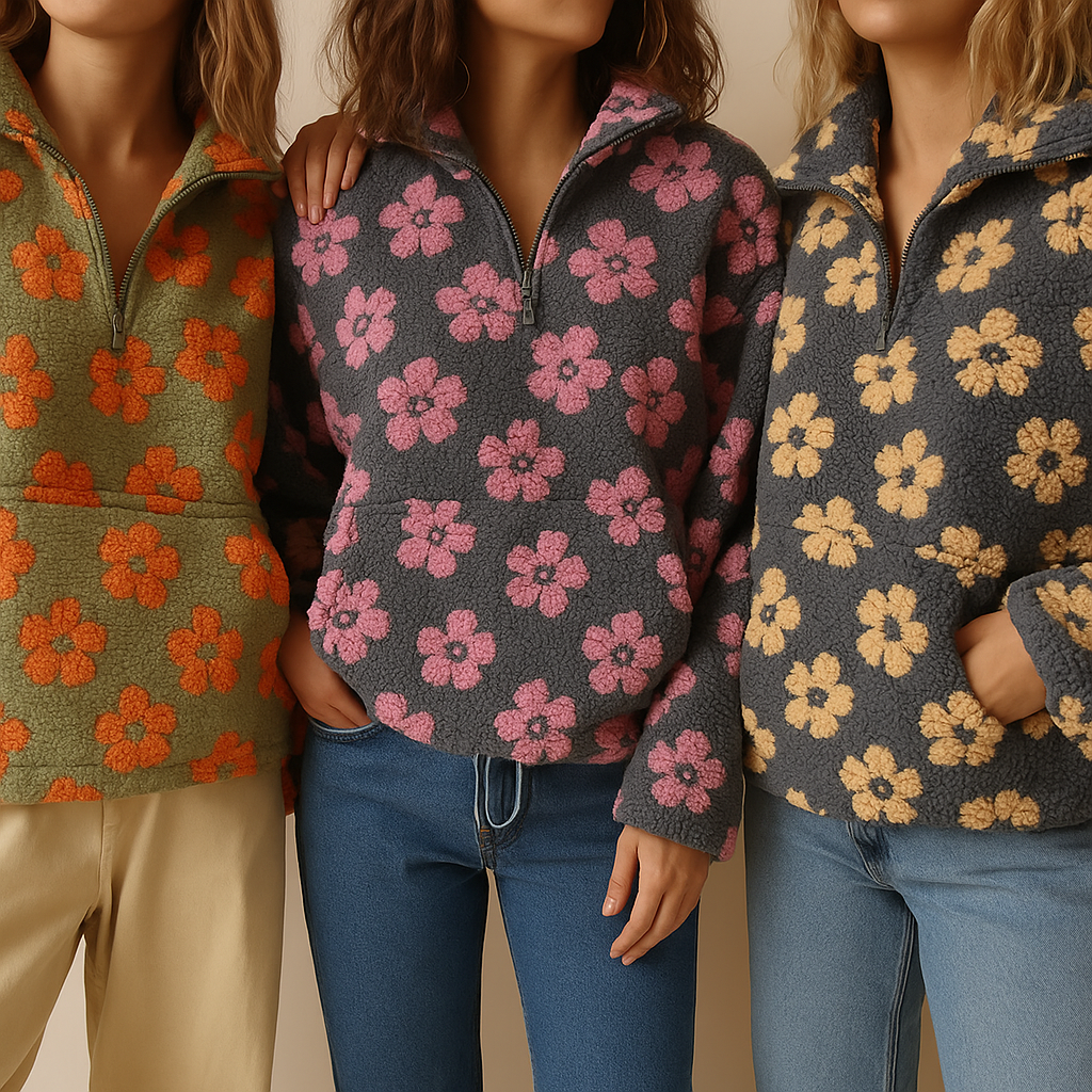 Marilyn | Floral Knit Sweater with Soft Warmth
