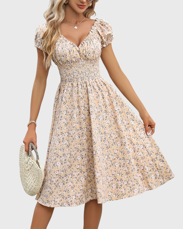 Angelique™ | Midi Jurk met Bloemenprint